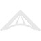 Ekena Millwork Pitch Stanford Architectural Grade PVC Gable Pediment, 48"W x 24"H x 1"P (12/12) GPP048X024X100STA - alternate 2